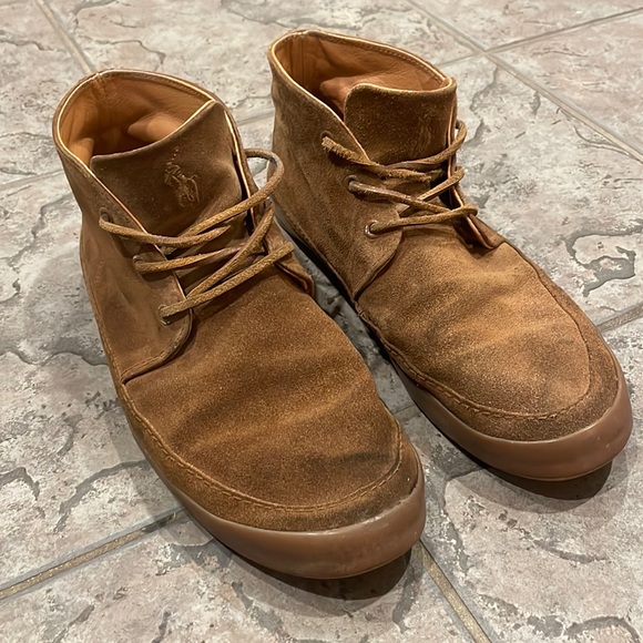 Polo Ralph Lauren Travis/Tedd Chukka Boots Brown Leather High Top Sneaker 11D Polo Ralph Lauren Chukka Boots for Men for Sale - Shop New  main image 4